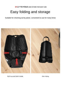 Hard Shell Nylon Golf Bag, Black, 38x34x134cm