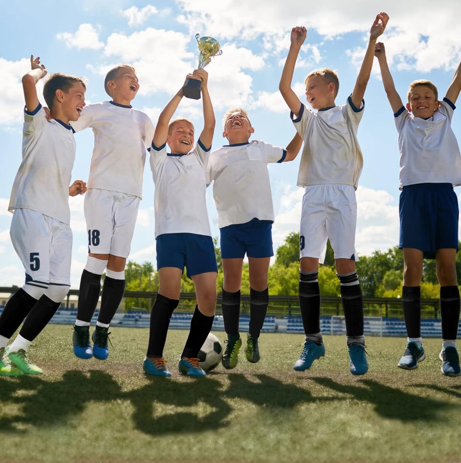 Sanke 1 Pair Soccer Football Shin Guard Teens Socks Pads Professional Shields Legging Shinguards Sleeves Protective Gear - Buy online at  Vibe In Cart.