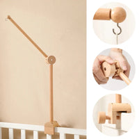 Baby Crib Mobile Rattle Toy For 0-12 Months Cartoon Felt Forest Animal Bed Bell Hanging Wooden Bracket Mobile Newbaby Rattle Toy