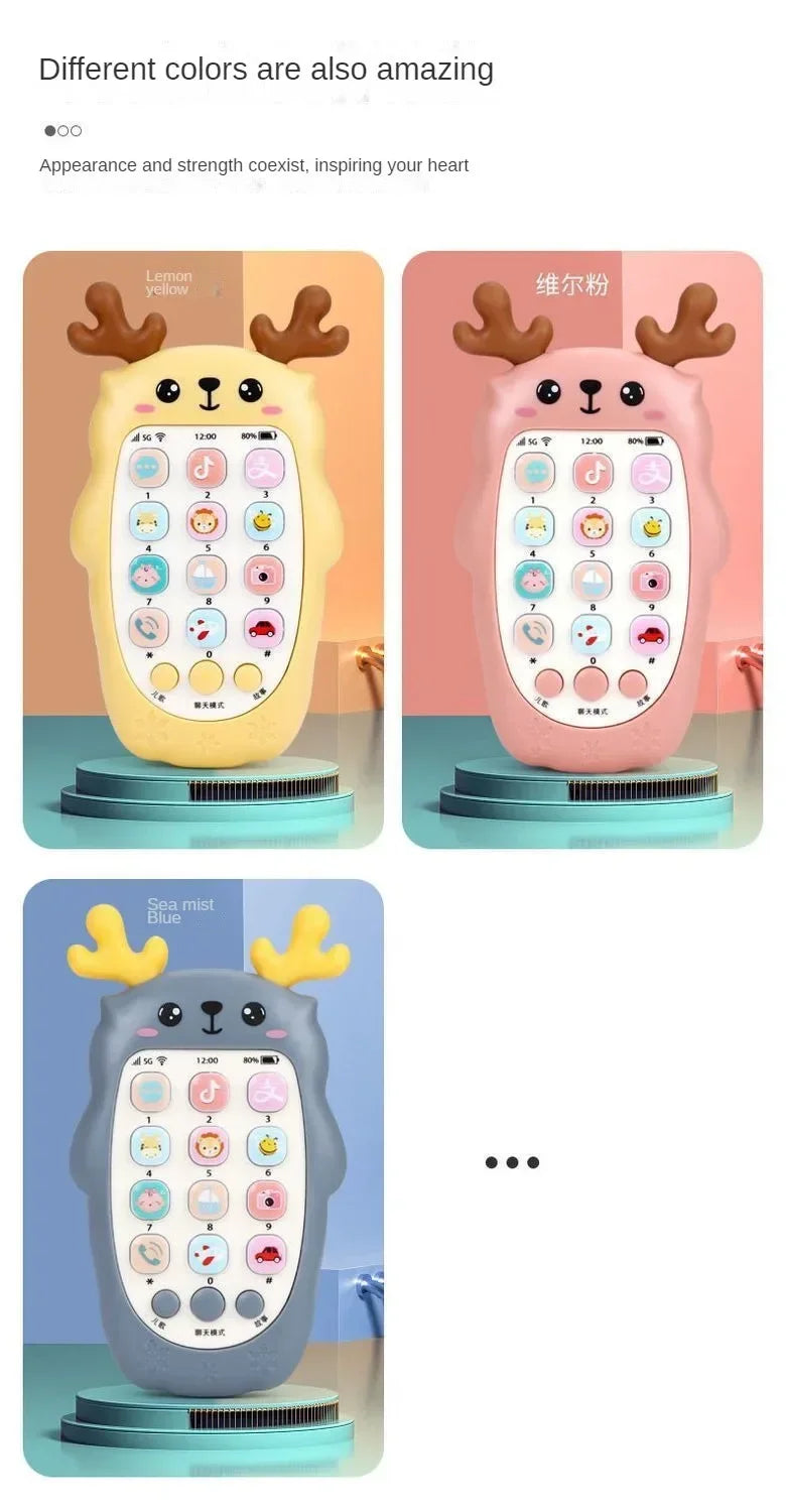 Baby Phone Toys Bilingual Telephone Teether Music Voice Toy Early Educational Learning Machine Electronic Children Gift Baby Toy