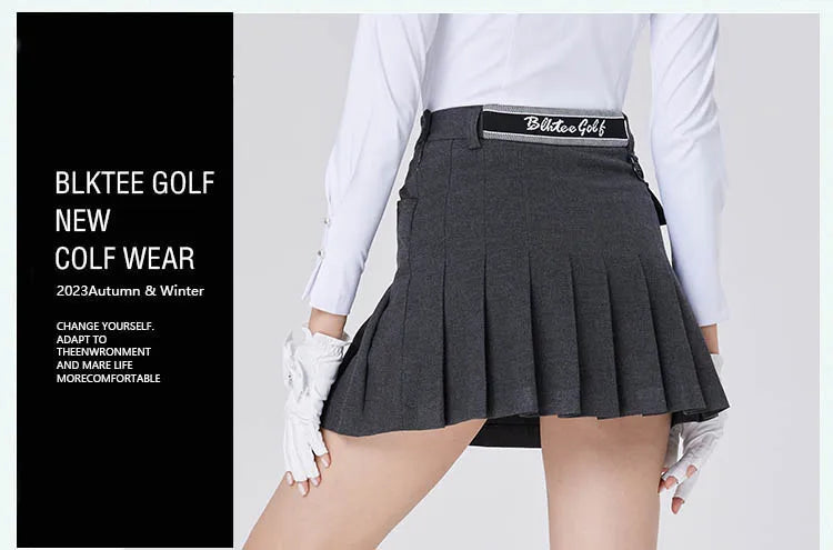 Blktee New Golf Skirt Women's Elastic Waist Sports Skirts Ladies Pleated Pockets Short Skort High Waist Tennis Golf Culottes - Buy online at  Vibe In Cart.