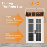 Window Awning Door Canopy, 40" x 40" Window Awning Overhead Modern Polycarbonate Cover Outdoor Front Porch Patio Canopy - Buy online at  Vibe In Cart.