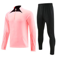 Long Sleeve Polyester Football Tracksuit Set for Men with Jacket and Pants