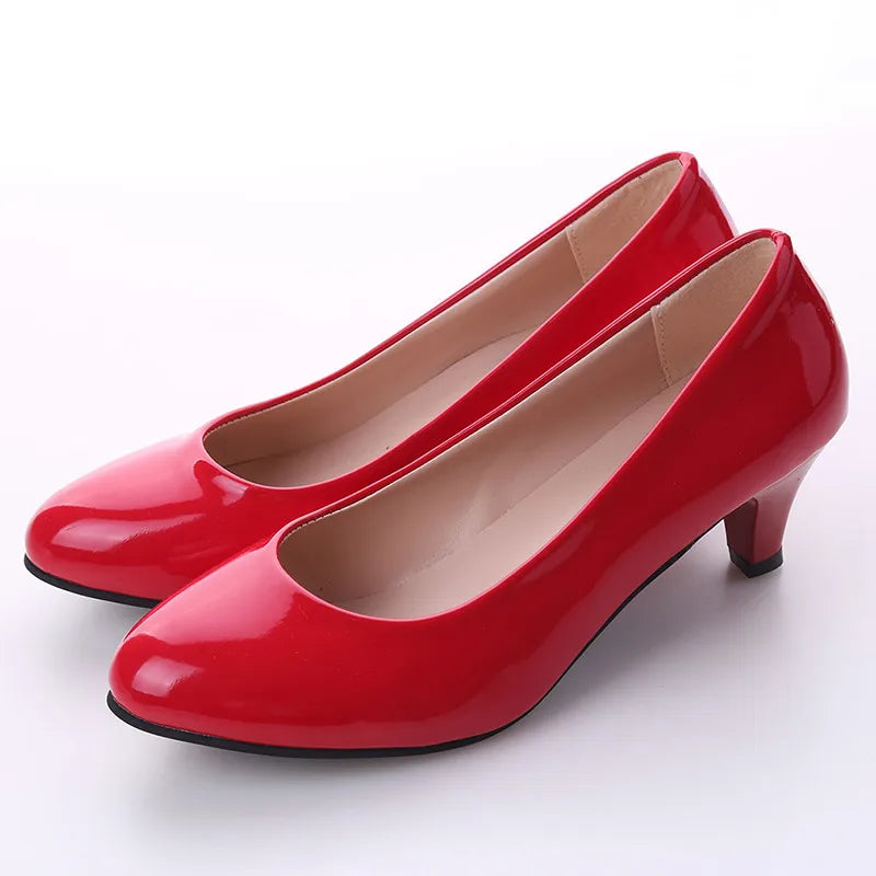 Women's High Heel Pumps with Thin Heels and Slip-On Design