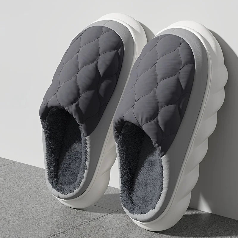 Men's Winter Slippers, Plush Upper & Thick EVA Sole. Warm Comfort for Indoor/Outdoor. Sizes 46-49. Grey. - Buy online at  Vibe In Cart.