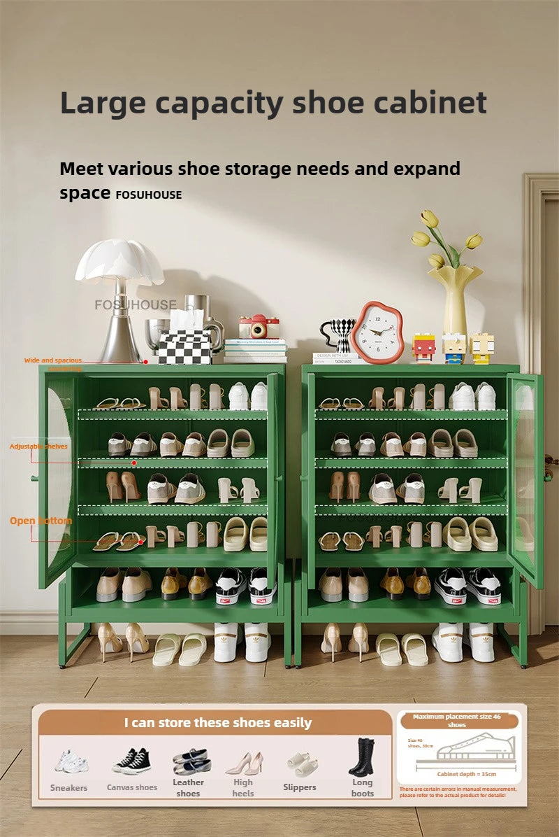 Minimalist Steel Shoe Organizer Home Shoes Storage Entryway Storage Locker Light Luxury Creative Shoe Cabinets for Living Room - Buy online at  Vibe In Cart.