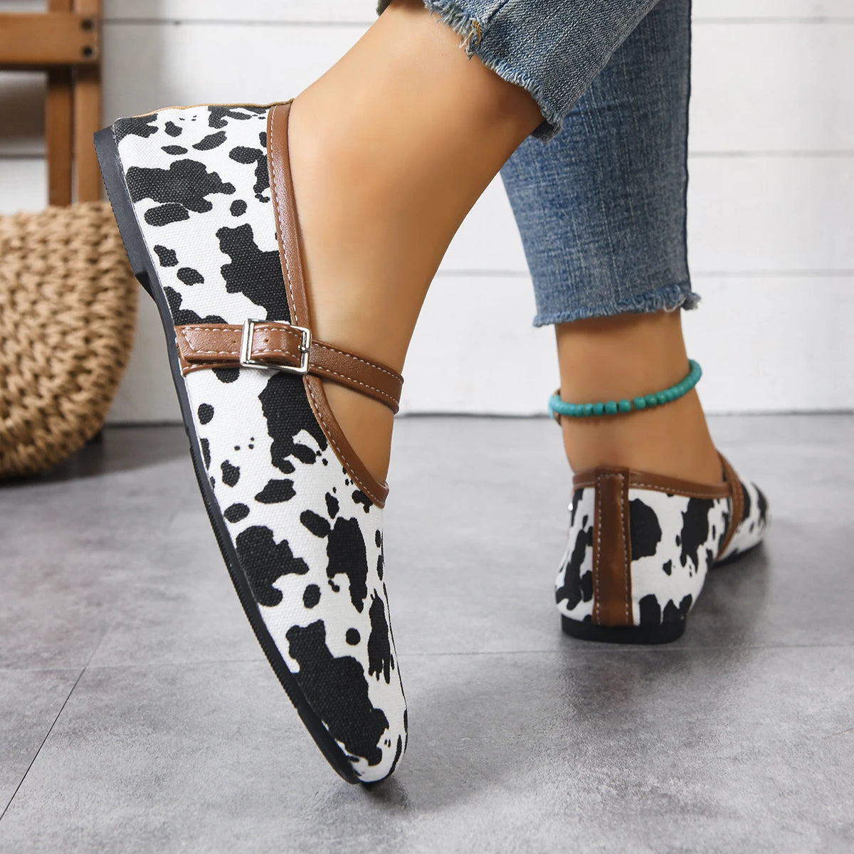 Women Flats New Leopard Print Comfortable Soft Flat Loafers Shoes Women Ballet Flat Mary Jane Shoes for Women - Buy online at  Vibe In Cart.