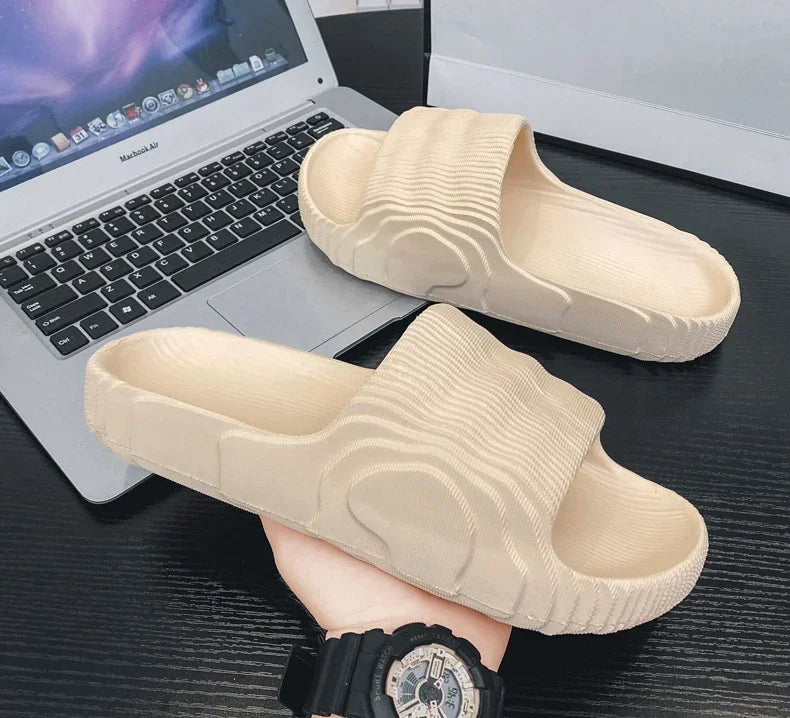 Soft Home Slippers Couple Summer Indoor Skid Proof Bathroom Slippers Sandals Hotel Solid Color Men Women Flip Flops Flat Shoes - Buy online at  Vibe In Cart.