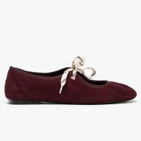 Fashion Lace Up Sewing Design Brand Ballet Flats Women High Quality Faux Suede Mary Jane Shoes Comfortable Round Toe Loafers - Buy online at  Vibe In Cart.
