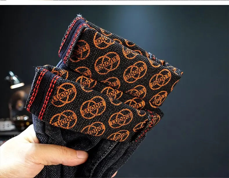 New Fashion winter Autumn Jeans Men's Printed Design Street All-Match Casual Soft Stretch Quality Men's Clothing Skinny Trousers - Buy online at  Vibe In Cart.