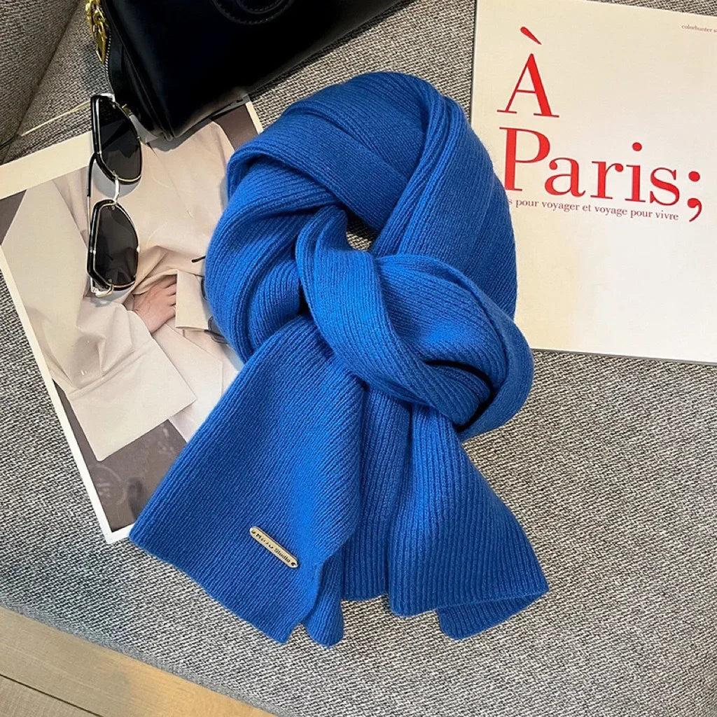 Women's Winter Thick Cotton Blends Scarf for Outdoor Use
