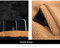 Men's European Size Sherpa Lined Stand Collar Winter Jacket with Thickened Fleece for Outdoor Casual Wear  Street Style Fashion - Buy online at  Vibe In Cart.