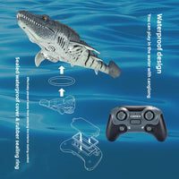 Simulated Electric Remote Control Dinosaur Toy with Lights and Water Spray