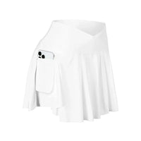 Womens Tennis Skirt with Pockets Crossover High Waisted Athletic Golf Skorts Running Workout Skirts 2 in 1 Fashion Streetwear - Buy online at  Vibe In Cart.