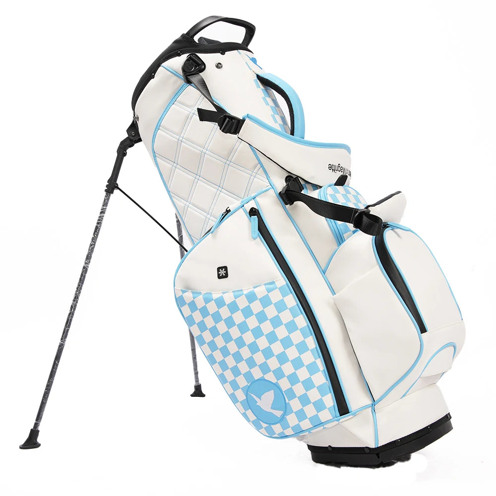 OEM Custom Logo 514 Way Waterproof PU Leather Golf Stand Bag Durable Polyester & Nylon Black Gray Club Bag - Buy online at  Vibe In Cart.