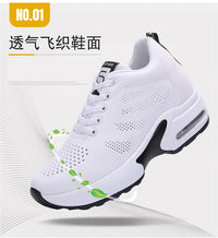 Women's Platform Mesh Lace-Up Sneakers Medium Heel