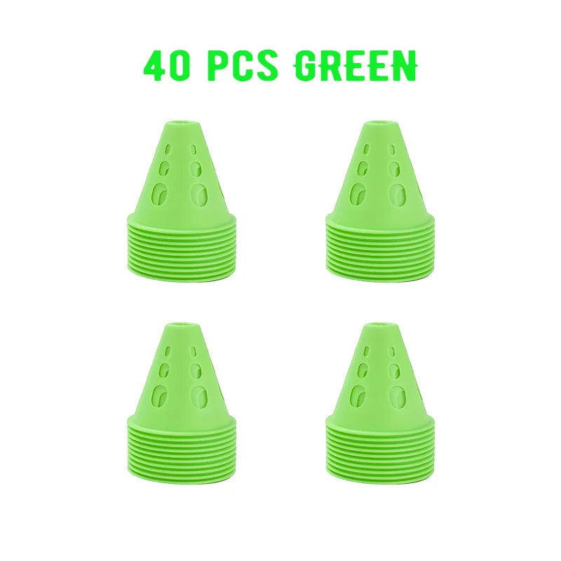 20/40/60 PCS Colorful Windproof Skate Marker Cones Roller Football Marking Cup Soccer Training Equipment - Buy online at  Vibe In Cart.