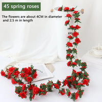 45/69pcs Artificial Rose Flowers Vine DIY Wedding Decoration Fake Silk Rose Flower Home Room Decor Wall Hanging Garland Plants - Buy online at  Vibe In Cart.