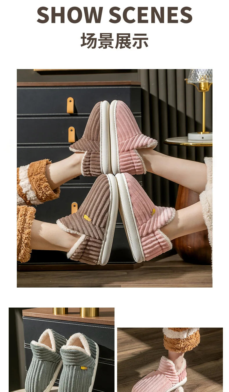 Shevalues Winter Men Slippers Short Plush Men Cotton Boots Indoor Fluffy House Fur Slippers Men Casual Soft Fur Furry Men Shoes - Buy online at  Vibe In Cart.