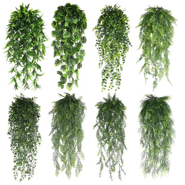 Artificial Plant Persian fern Leaves Vines Home Room Decor Hanging Plastic Leaf Grass Wedding Party Wall Balcony Home Decoration - Buy online at  Vibe In Cart.