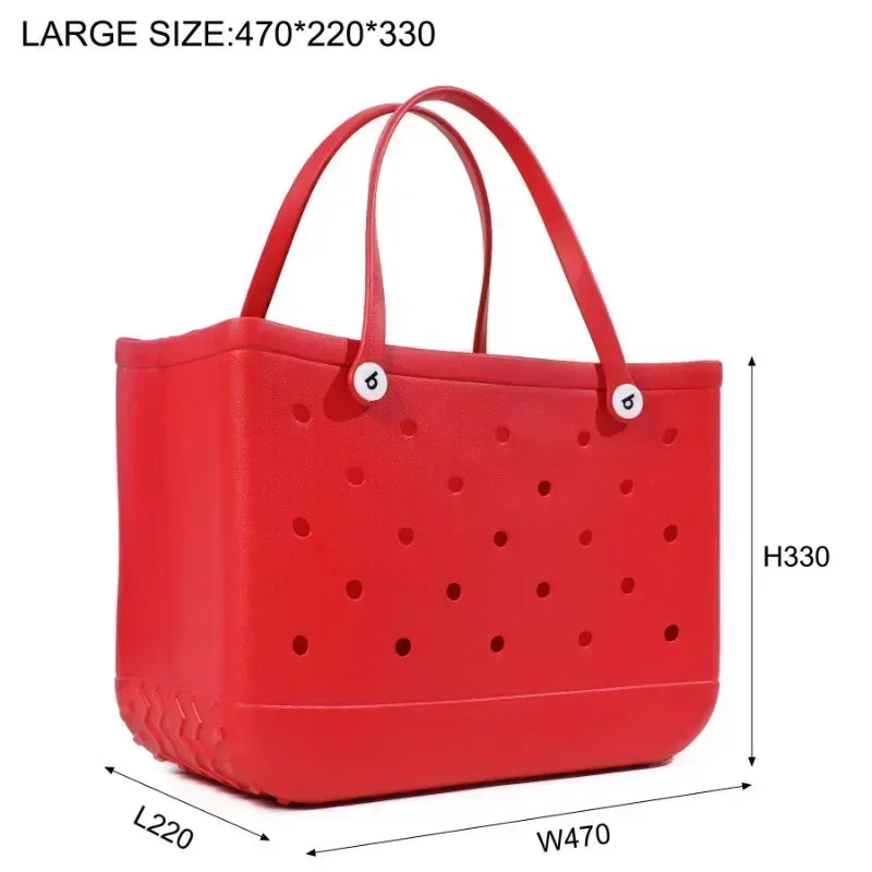 XL Extra Large Beach Bag EVA Rubber Waterproof Beach Travel Picnic Storage Basket Women Shopping Handbag Sac Jelly Tote Bag - Buy online at  Vibe In Cart.