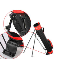 Golf Rack Bag with Bracket for Unisex, Holds 9 Clubs, PU Material, 6 Colors