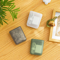 Transparent Dustproof Storage Box for Cables and Chargers in White, Green, and Gray