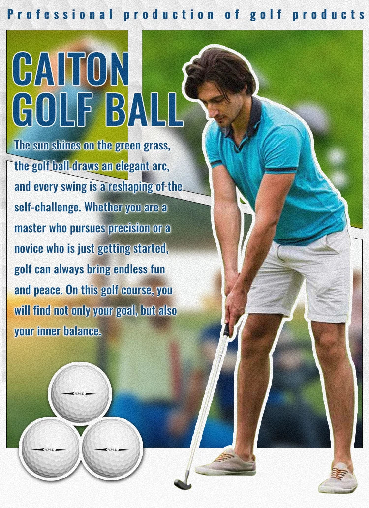 Caiton 50pcs 2-Layer Golf Balls - 332 Dimple, Max Distance, Spin Control, Durable, Precision - For Golf Training & Play - Buy online at  Vibe In Cart.