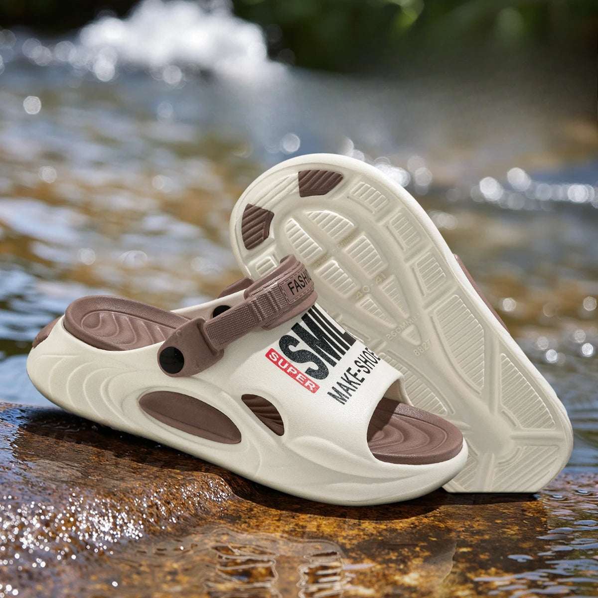 Outdoor Women and Mens Summer 2025 Men's Slippers EVA Lightweight Slides Indoor Leisure Beach Shoes Comfort Soft Men's Slippers - Buy online at  Vibe In Cart.