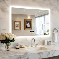 80/100/120/CM LED Bluetooth Bathroom Mirror Touch Antifog with 3X Magnifier Dimmable Date and Time Setting Vanity Mirror - Buy online at  Vibe In Cart.