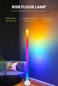 RGB LED Floor Lamp Remote & APP Control Music Sync Corner Lighting Modern Mood Lighting for Bedroom Living Room Gaming decor - Buy online at  Vibe In Cart.