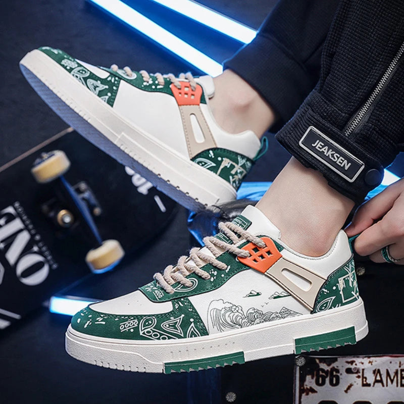 New Men's Shoes Lace-Up Sneakers Male Breathable Board Shoes Outdoor Non Slip Running Shoes Autumn Trend Casual Shoe Scarpe Uomo - Buy online at  Vibe In Cart.