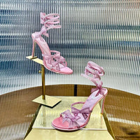 Sexy High Heels Gladiator Sandals Women Rhinestone Bow-knot Ankle Snake Shaped Winding Party Shoes Thin Heels Open Toe Sandalias - Buy online at  Vibe In Cart.