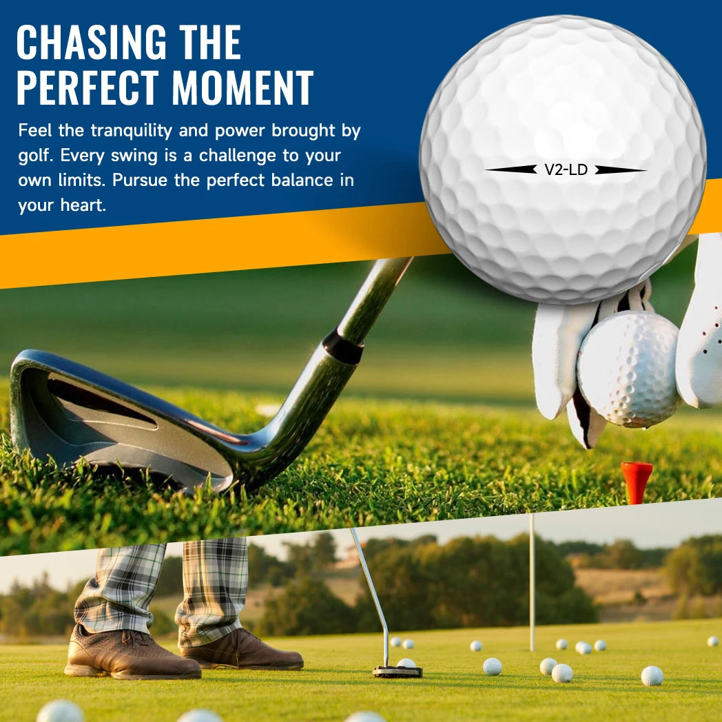 Caiton 50pcs 2-Layer Golf Balls - 332 Dimple, Max Distance, Spin Control, Durable, Precision - For Golf Training & Play - Buy online at  Vibe In Cart.