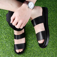 Summer New Men's Sandals Genuine Leather Luxury Beach Sandals Men Outdoor Mens Shoes Breathable Male Slippers Casual Footwear - Buy online at  Vibe In Cart.