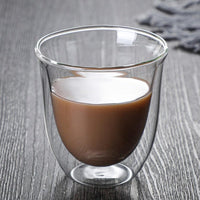 Double Wall Glass Cup Transparent Clear Heat Resistant Tea Drink Cups Mini Whisky Cup Espresso Coffee Cup  Bar Drinkware  Gift - Buy online at  Vibe In Cart.