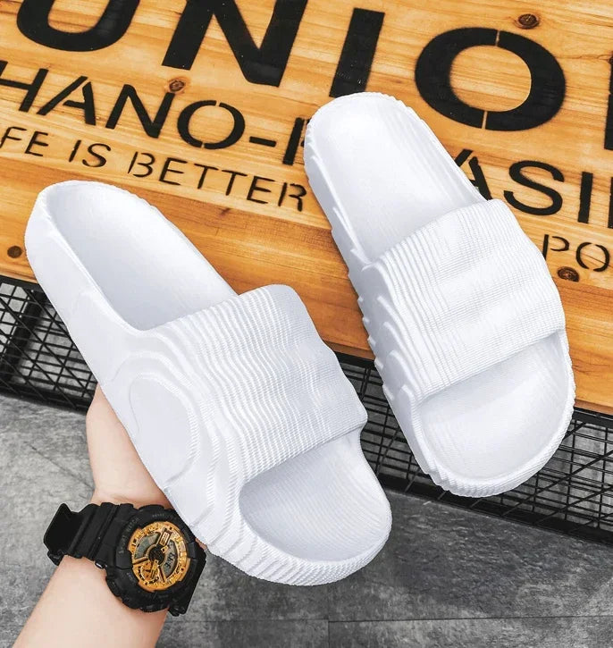 Soft Home Slippers Couple Summer Indoor Skid Proof Bathroom Slippers Sandals Hotel Solid Color Men Women Flip Flops Flat Shoes - Buy online at  Vibe In Cart.