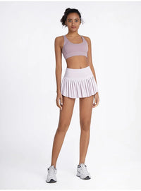 Women's High Waist Pleated Tennis Skirt with Inner Lining