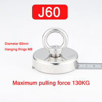 D48 D60 D75 D90 Super Strong Neodymium Fishing Magnets, Rare Earth Magnet with Countersunk Hole Eyebolt for Retrieving in River - Buy online at  Vibe In Cart.