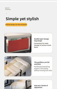 Folding Reclining Office Chair for Lunch Breaks with Backrest