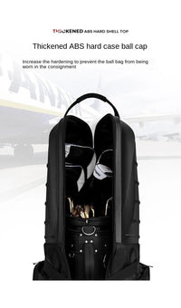 Hard Shell Nylon Golf Bag, Black, 38x34x134cm