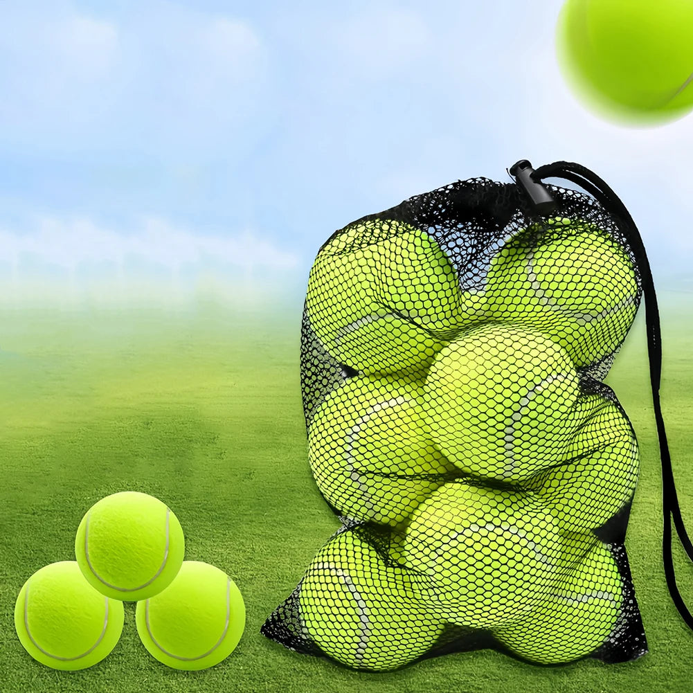 10pcs Tennis Balls With Mesh Carry Bag Practice Ball High Elasticity Pet Dog Playing Balls Outdoor Sports For Tennis Training - Buy online at  Vibe In Cart.