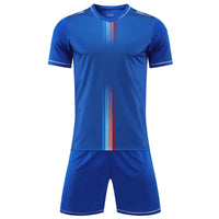 Men's Polyester Spandex Soccer Uniform Set with Jersey and Shorts