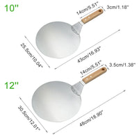 10/12inch Pizza Shovel Pastry Tools Stainless Steel Wooden Handle Peel Round Anti-scalding Pan Bakeware Maker - Buy online at  Vibe In Cart.