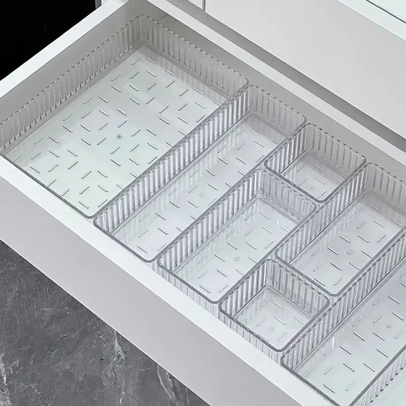 Transparent Plastic Storage Organizers Set for Drawers
