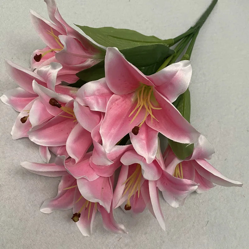Simulated Bouquet Lily Lilies Home Outdoor Pastoral Display Decorative Fake Flowers Wedding Arch Flower Arrangement Silk Flower - Buy online at  Vibe In Cart.