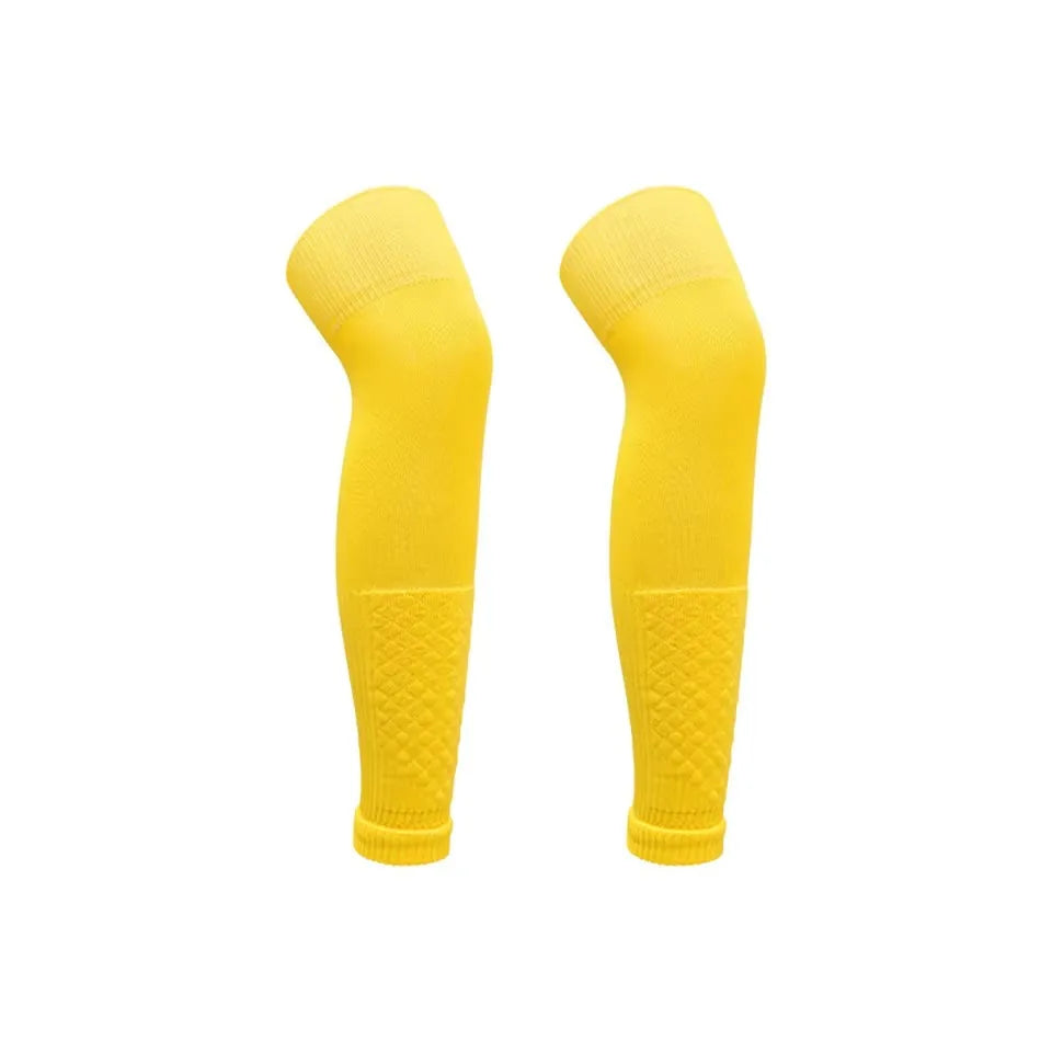 Polyester Shin Guard Socks for Football, Knee-High, Free Size