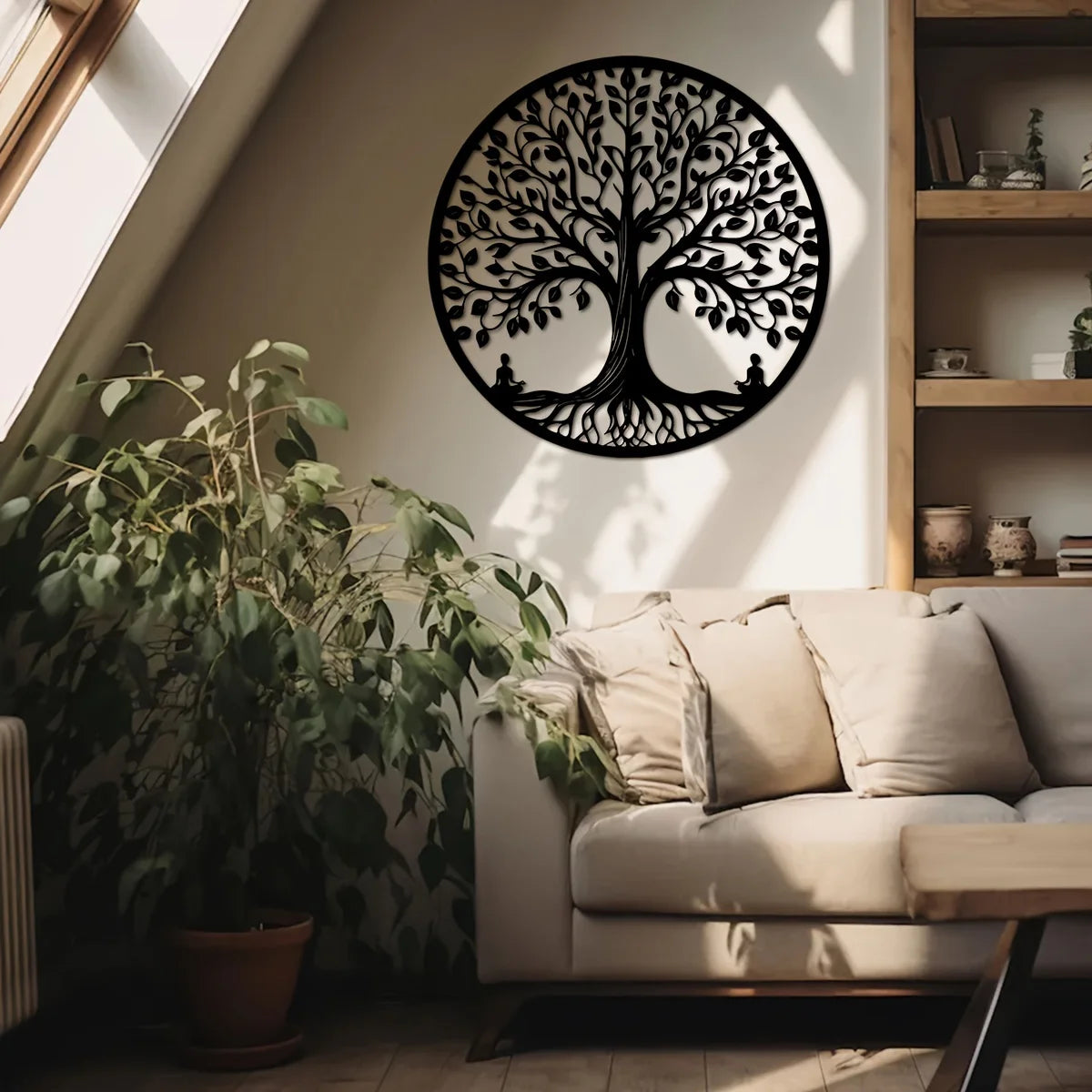 [Nature Tree] Retro Iron Tree of Life Wall Art 1pc, Metal Laser Cut Line Art, Nature-Inspired Home Decor - Buy online at  Vibe In Cart.