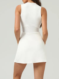 Women Tennis Dress One-Pieces Slim Fit Soft Sports Sets Summer Sleeveless Zipper Built in Shorts Yoga Golf Fitness Dresses - Buy online at  Vibe In Cart.