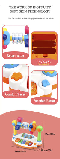 Baby Piano Toys Kids Rotating Music Piano Keyboard With Light Sound Musical Toys For Toddlers Early Educational Music Toy Gifts